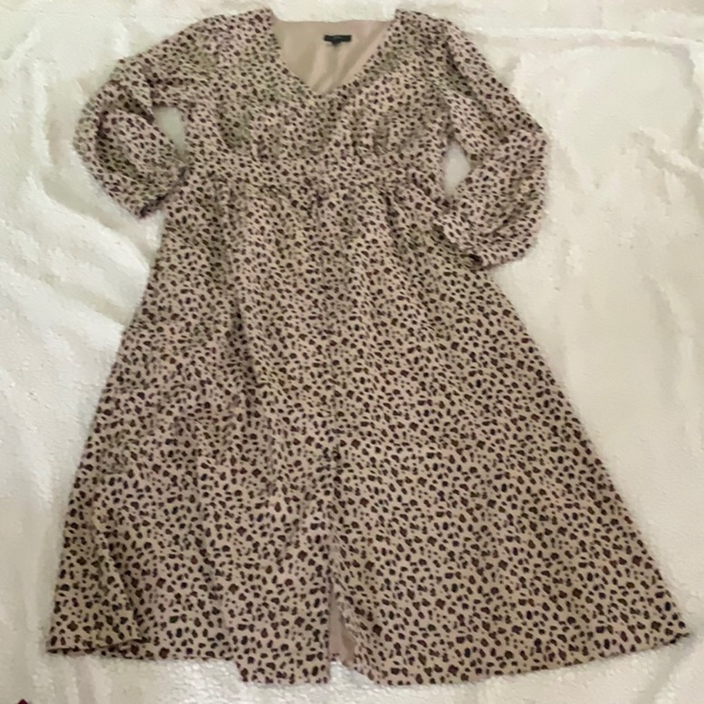 J Crew Leopard Midi Dress